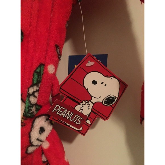 Snoopy Peanuts Christmas Toddler Boys Soft Fleece Bathrobe Robe Size 2T - Picture 3 of 8